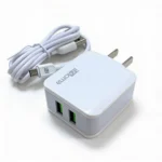 Cargador Igoma Cell 2 Puertos Tipo Micro Con Cable Blanco - Image 3