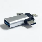 Cable Jaltech Convertidor 3 en 1 OTG Lightning, C, Micro Plateado - Image 3