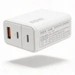 Cargador Rapida PZX 65W 2 Puertos con Cable Tipo C Blanco - Image 3